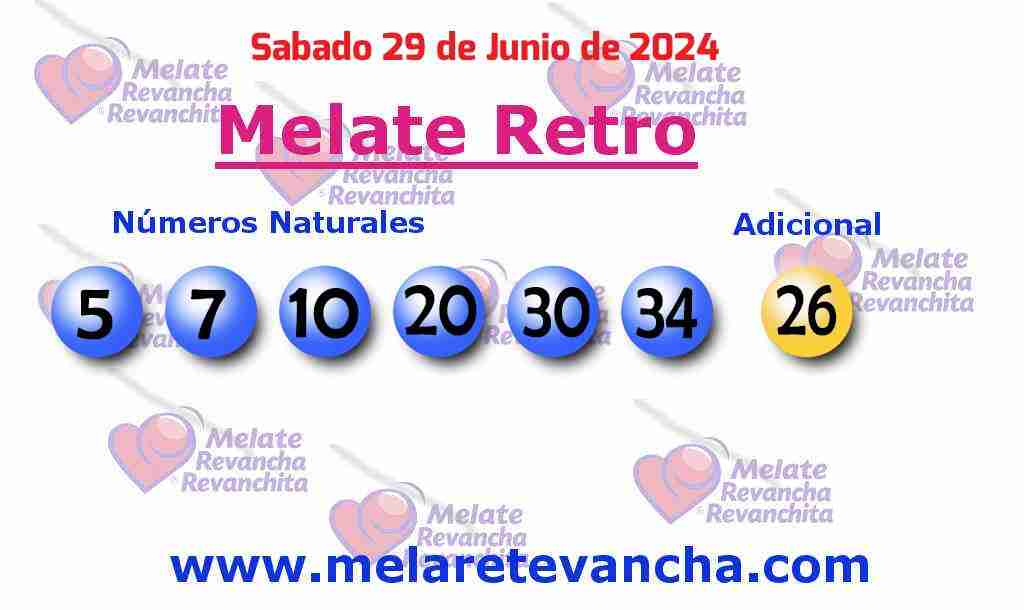 Últimos resultados de los sorteos de Melate Retro