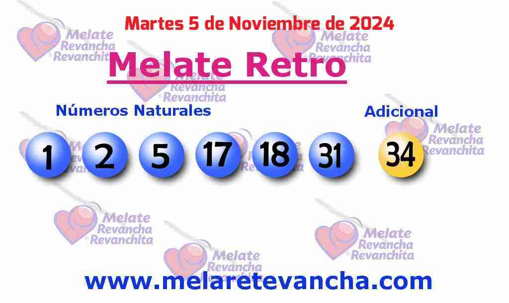 Últimos resultados de los sorteos de Melate Retro