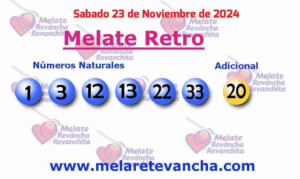 Últimos resultados de los sorteos de Melate Retro